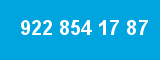 922 854 17 87 922 854 17 87